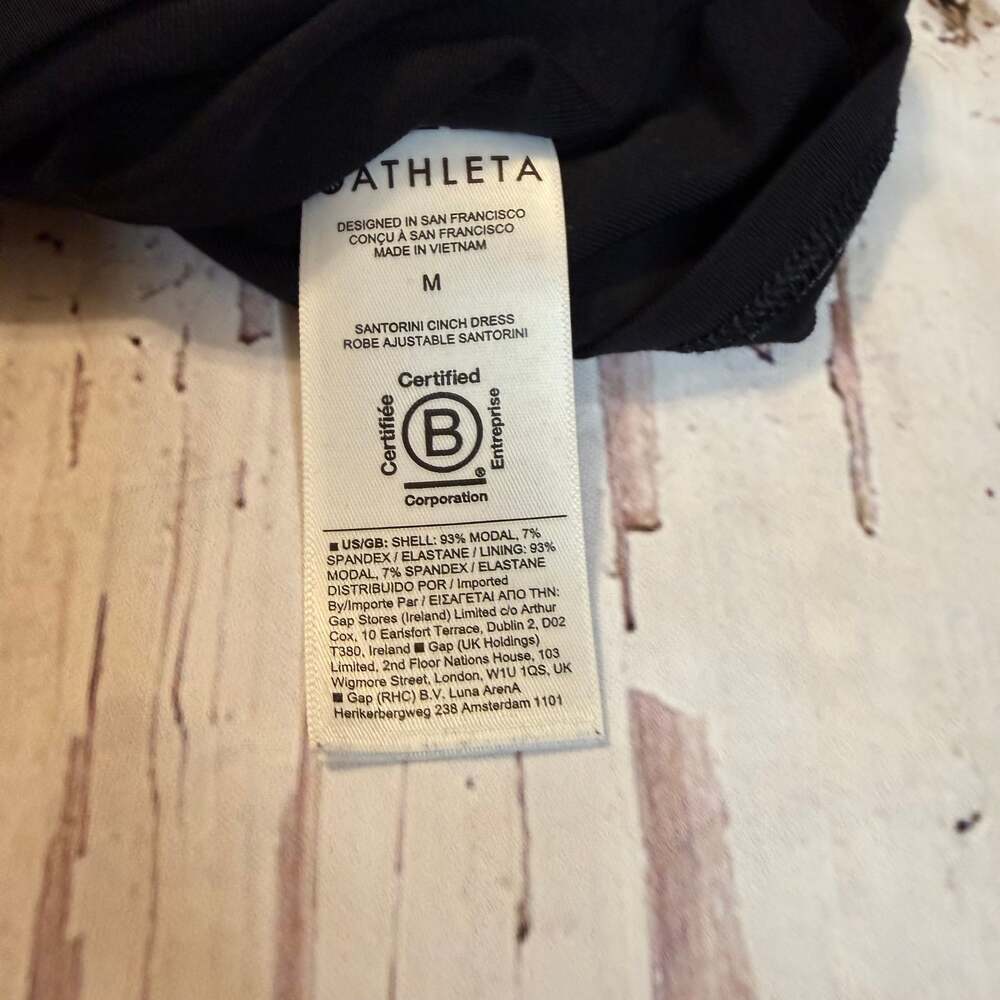 Athleta Dress Classic Sleeveless Blouson Black Size Medium Clean Girl - Picture 4 of 9